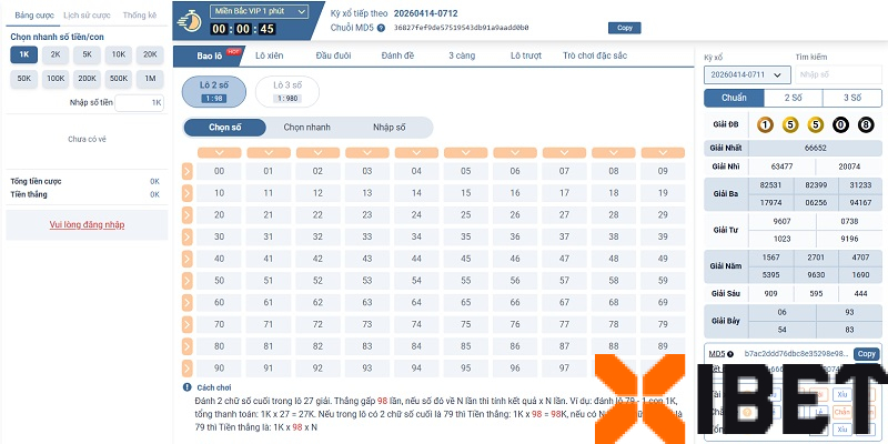 Lô Đề Siêu Tốc MD5 xibet: Cá cược minh bạch, xanh chín 100%
