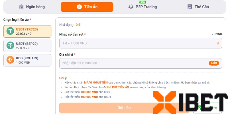 Rút tiền xibet qua Crypto Rút tiền xibet qua Crypto